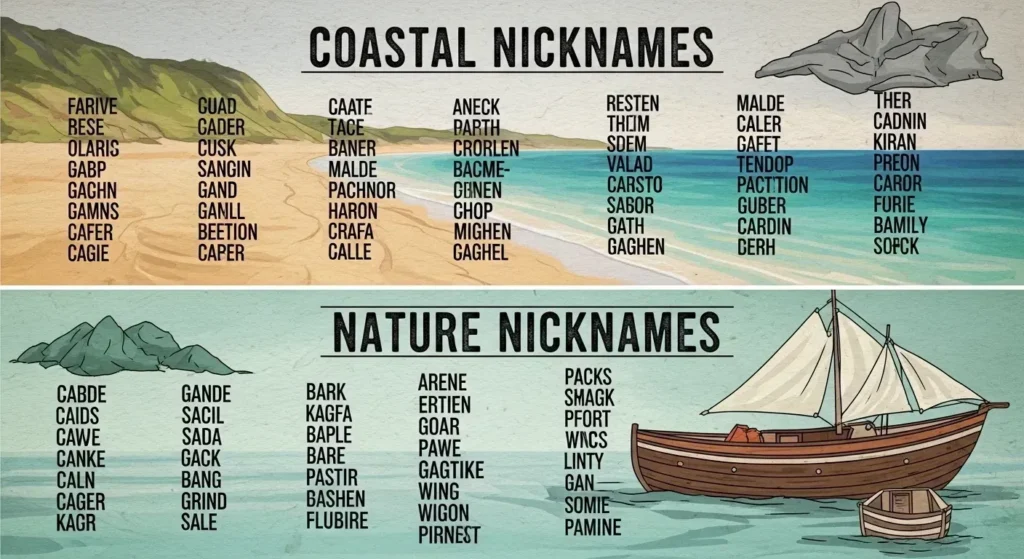 Coastal & Nature Nicknames