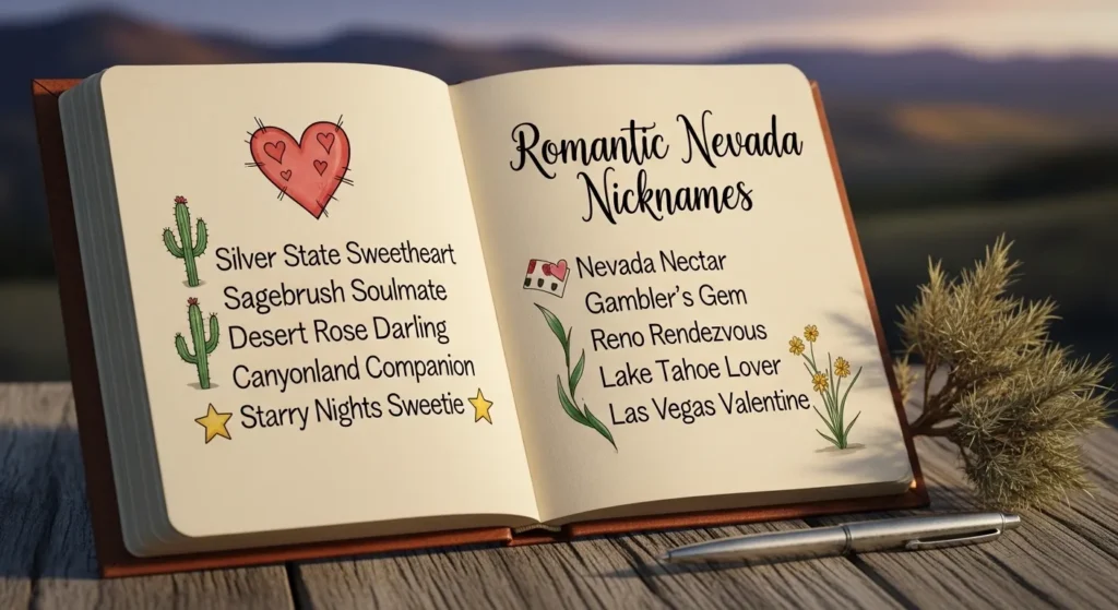 Romantic Nevada Nicknames