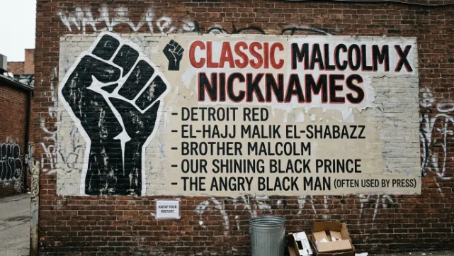 Classic Malcolm X Nicknames